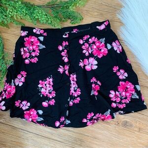 Aeropostale Floral Button up flowy Mini skirt Size Medium